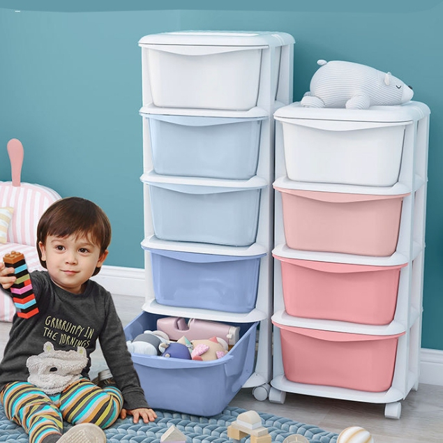 HEINOมี5สีกล่องเก็บของหลายชั้น ลิ้นชักพร้อมล้อเลื่อนสามารถเข็นไปไหนได้สดวก กล่องเก็บของเล่น เสื้อผ้า หนังสือต่างๆ