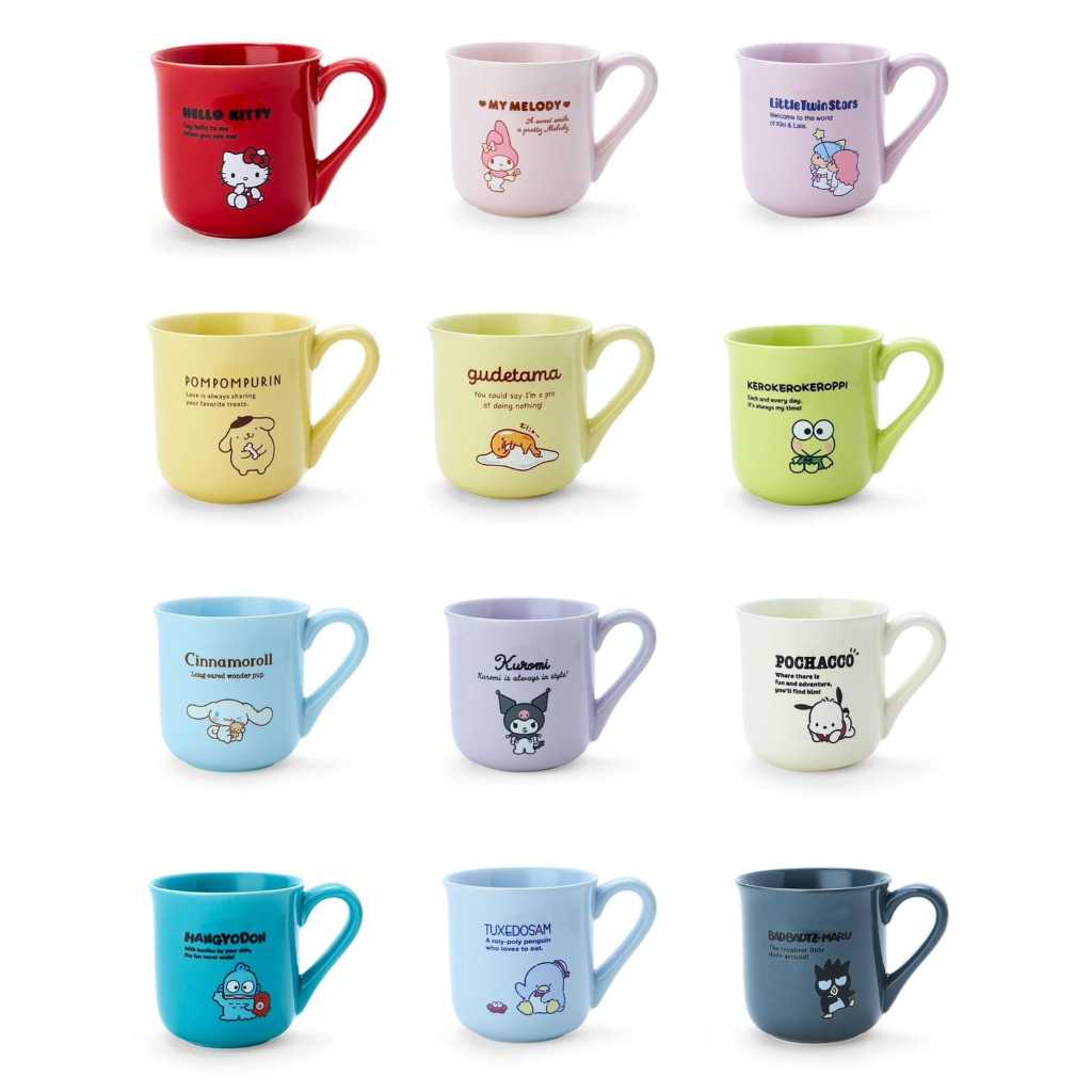 mug แก้วกระเบื้องมีหู Sanrio mx กว้างประมาณ 11.2 x ลึก 8.2 x สูง 8.3 ซม. ความจุ: 260mL