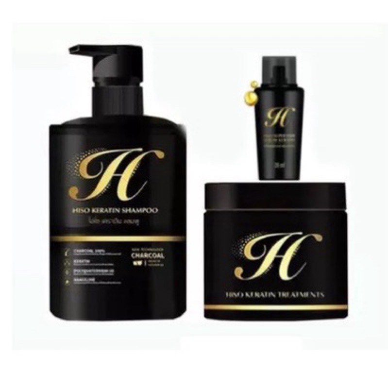 ( ถูก/แท้ ) HISO Keratin ไฮโซเคราติน แชมพู &ทรีทเม้นท์ เคราติน 300มล.
