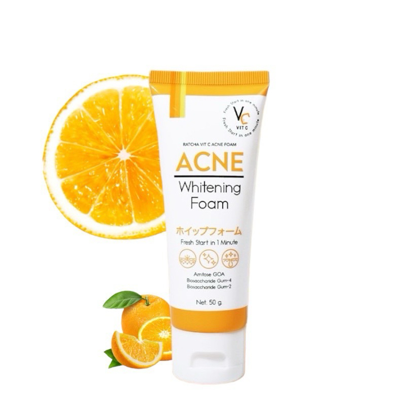 ใหม่ โฟมฉัตร VC Vit C Acne Foam วิตซี แอคเน่โฟม สูตรลดสิว
