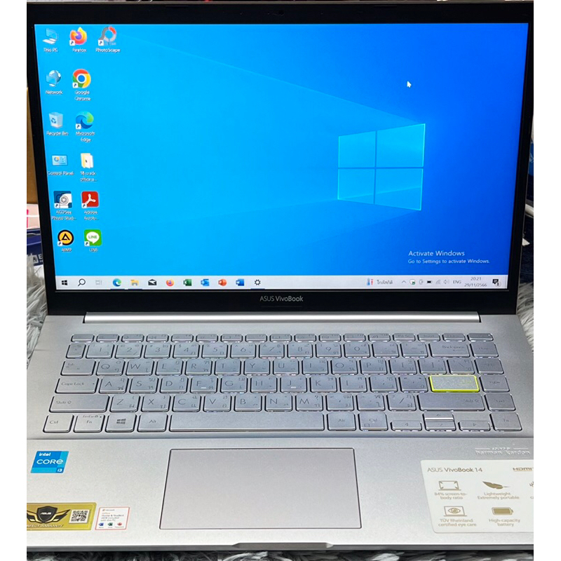 NoteBook โน๊ตบุ๊ค Asus(อัสซุส) รุ่น VivoBook S413E(14 นิ้ว, Intel Core i3, RAM 4GB, 512GB,  มือสองสภาพสวย