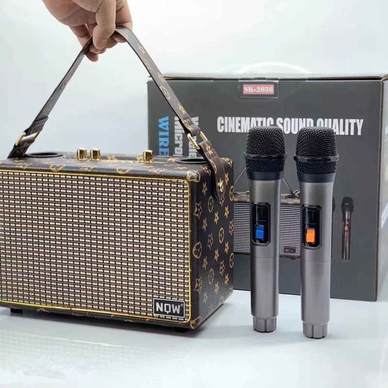New2022 ตัวใหญ่SK-2036 แถมไมล์ลอย2ตัวเสียงดี ลำโพงบลูทูธ พร้อมอินเทอร์เฟซไมโครโฟนกีตาร์