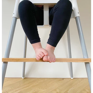IKEA antilop ที่พักเท้า V3 ไม่ร่วงหล่น ปลอกหนังสีขาวกันเปื้อน นุ่มเท้า ที่นั่งกินข้าวเด็กทรงสูง ยางรอง