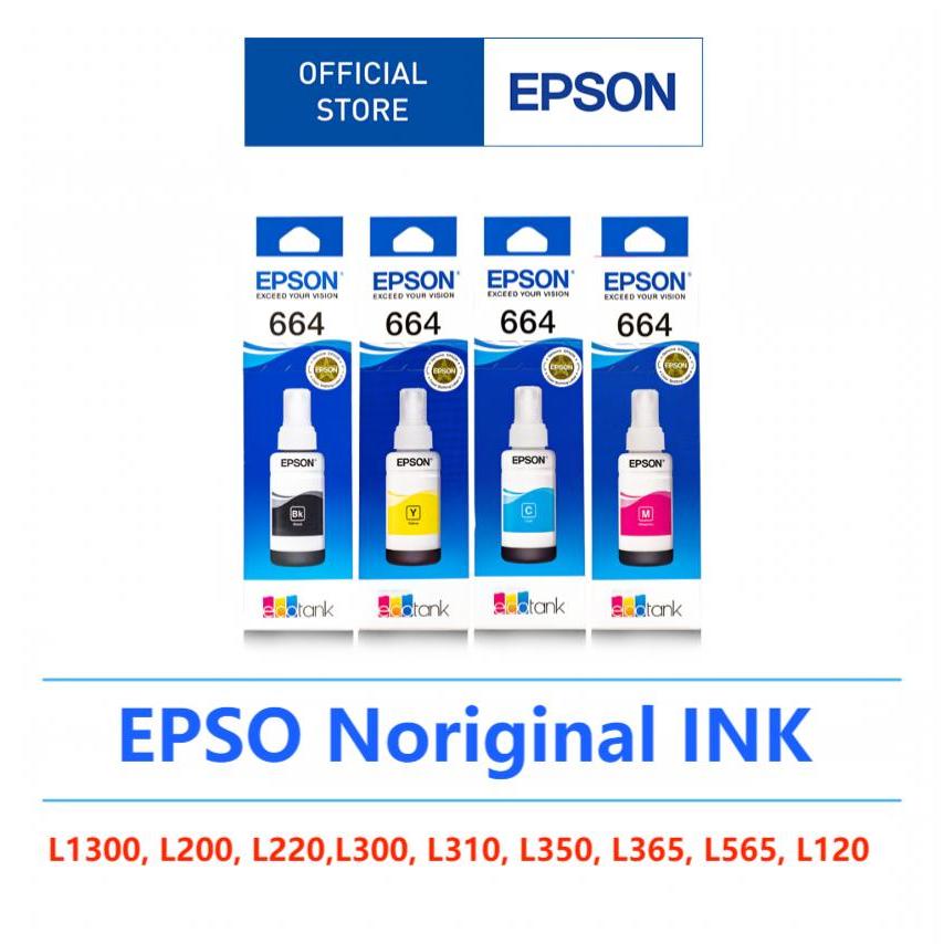 หมึก EPSON หมึกแท้ 664 L-Series หมึกเติม เอปสัน ของแท้ รุ่น 664 T664 L100 L120 L200 L210 L220 L360 L