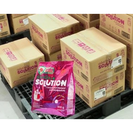ยกลัง 12 ถุงSulfonion Solution ผงซักฟอก ซัลโฟเนี่ยน สูตรเข้มข้น ขจัดคราบฝังลึก ผ้านุ่ม กลิ่นหอม