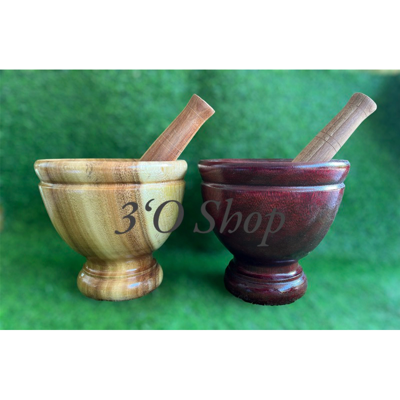 ครกไม้ 8 นิ้ว (พร้อมสาก)