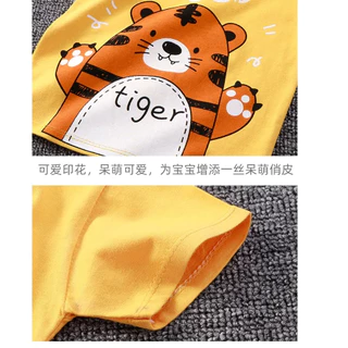 เสื้อผ้าเด็ก ชุดเด็ก ชุดเซ็ทเสื้อแขนสั้น+กางเกงขาสั้น พร้อมส่งในไทยทุกวัน เนื้อผ้าดี นุ่มใส่สบาย ลายน่ารัก Cotton100%