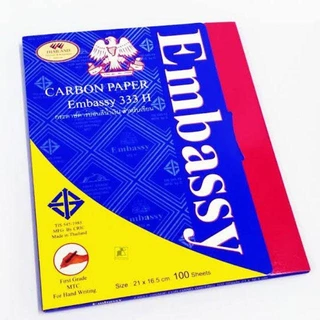 (USP)💯แท้กล่อง100แผ่นเต็ม💯 Embassy กระดาษคาร์บอน กระดาษก็อปปี้ สีน้ำเงิน สีดำ เอมบาสซี่ กระดาษสำเนา ชนิดเขียน ก็อปปี้