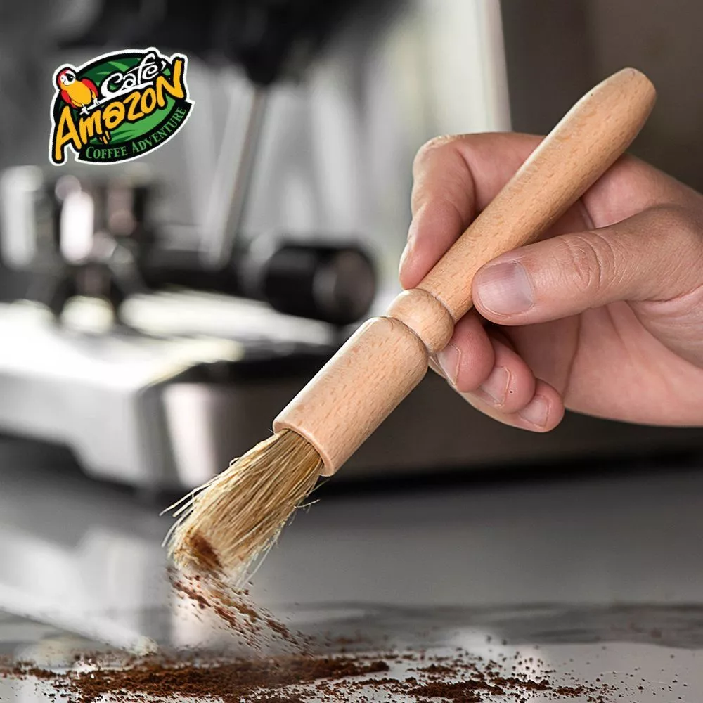 [St.Coco Cafe]แปรงปัดผงกาแฟ ด้ามจับไม้ มีให้เลือก 2สี Wooden Coffee Brush