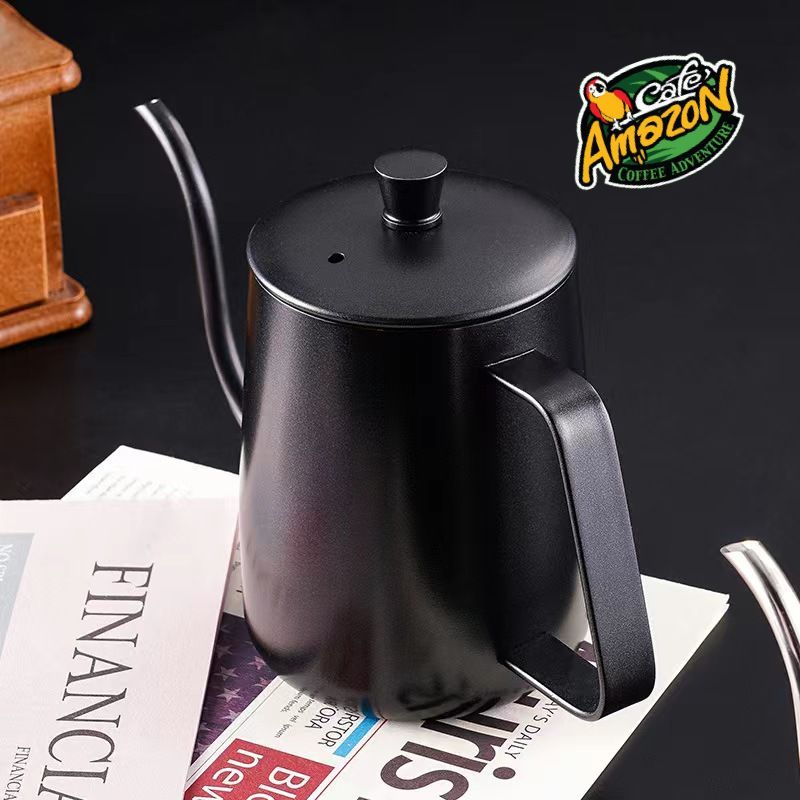 [St.Coco Cafe]กาดริปกาแฟ สแตนเลส สีเงิน/สีดำ 250ml/350ml/600ml Stainless Pour-Over Coffee Drip Pot