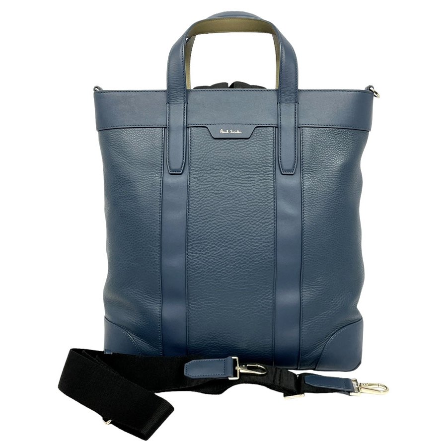 Paul Smith Rucksack Blue Backpack Leather Women's Men's Paul Smith [Ship from japan]