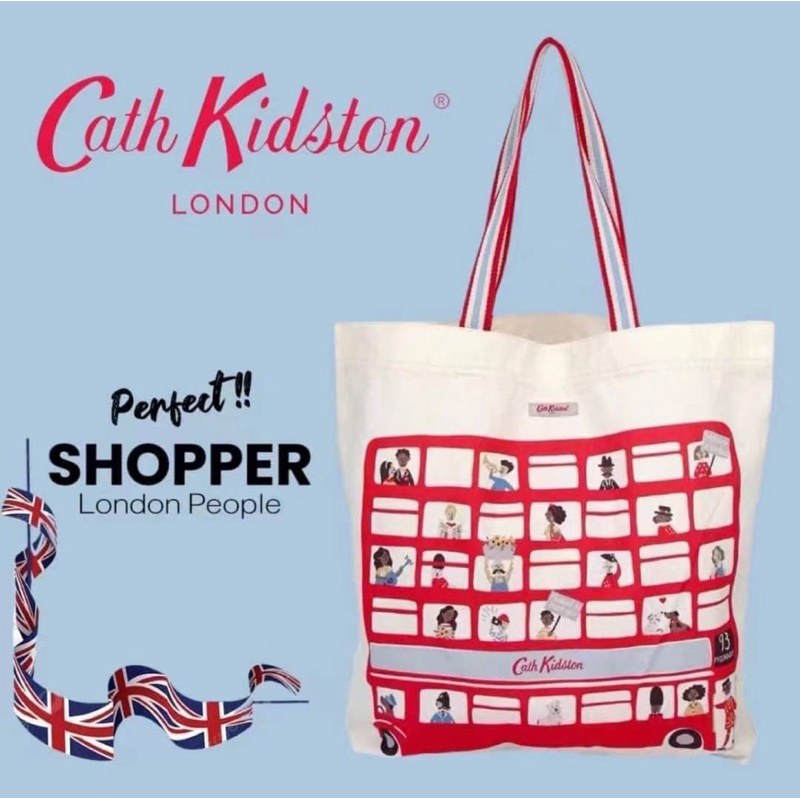 กระเป๋าผ้า Cath Kidston รุ่น Perfect Shopper London People แท้💯