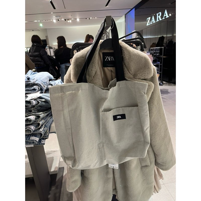 กระเป๋าผ้า ถุงผ้า Zara COS แท้🇪🇸 tote bag ถุงผ้าใบใหญ่