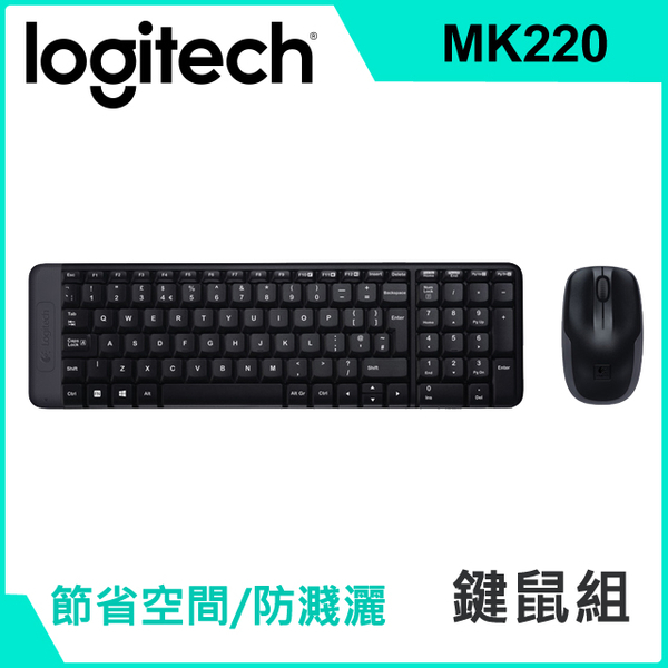 มีภาษาไทย Logitech Keyboard + Mouse Wireless Combo MK220 แป้นพิมมีภาษาไทย คีย์บอร์ด