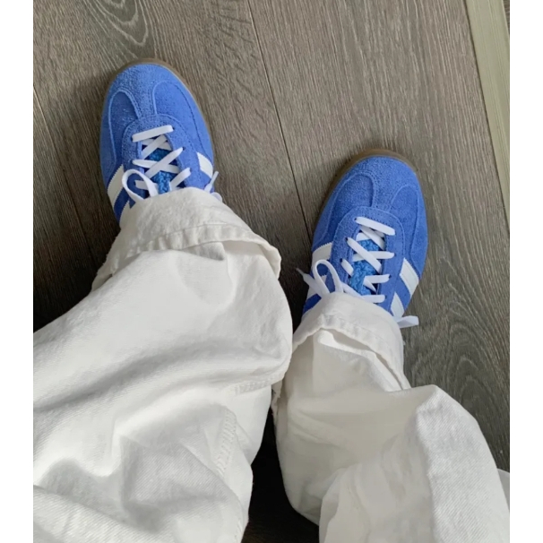 【ของแท้ 100%】adidas originals Gazelle Indoor Blue white brown