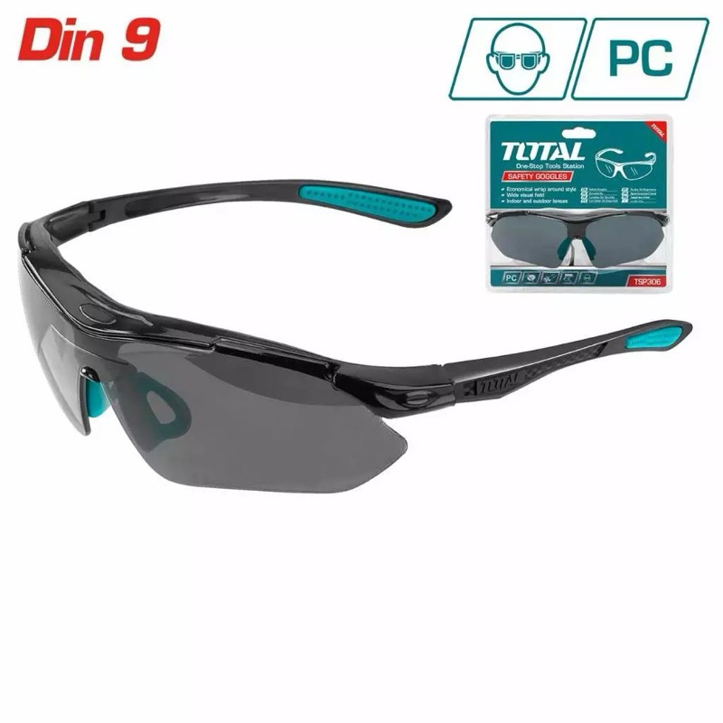 TOTAL แว่นตากันสะเก็ด สีดำ รุ่นTSP306