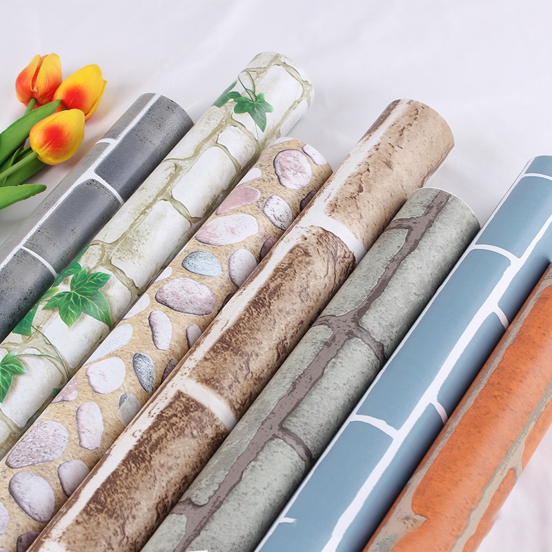 ขนาด 45cm x 10 เมตร วอลเปเปอร์ สติ๊กเกอร์ติดผนัง กาวในตัว