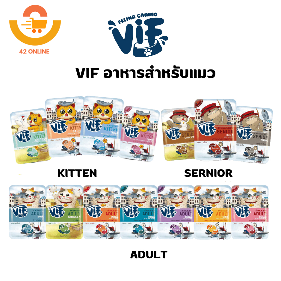 Felina Canino Vif เฟลิน่า คานิโน่ วิฟ อาหารเปียกแมว