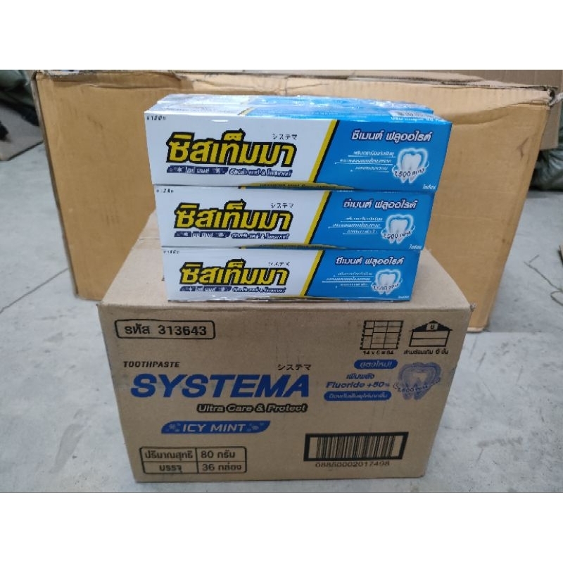 ยาสีฟัน SYSTEMA กลิ่น ไอซี่ มินต์ ขนาด 80 กรัม ยกลัง 36 หลอด