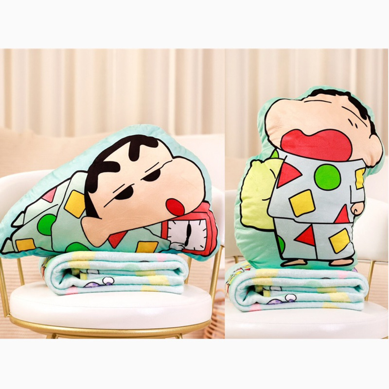 cutiepie-(พร้อมส่งจากไทย)หมอนผ้าห่มชินจัง ได้ทั้งหมอนและผ้าห่ม