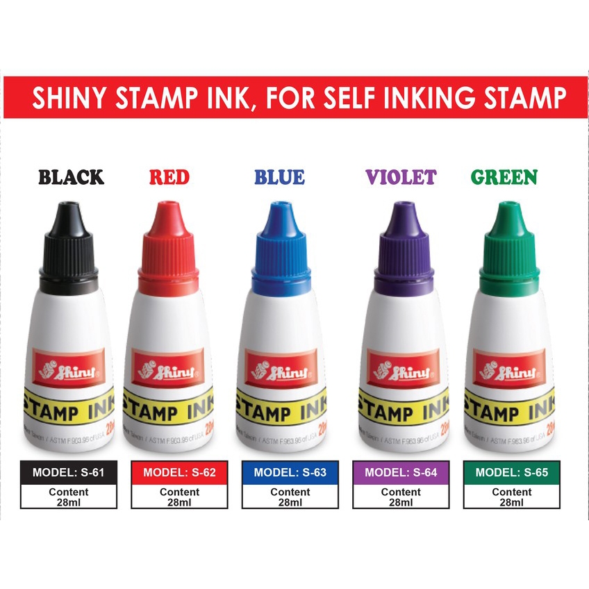 Shiny Supreme ink น้ำหมึกสำหรับเติมตรายางหมึกในตัว บรรจุ 28 มล.