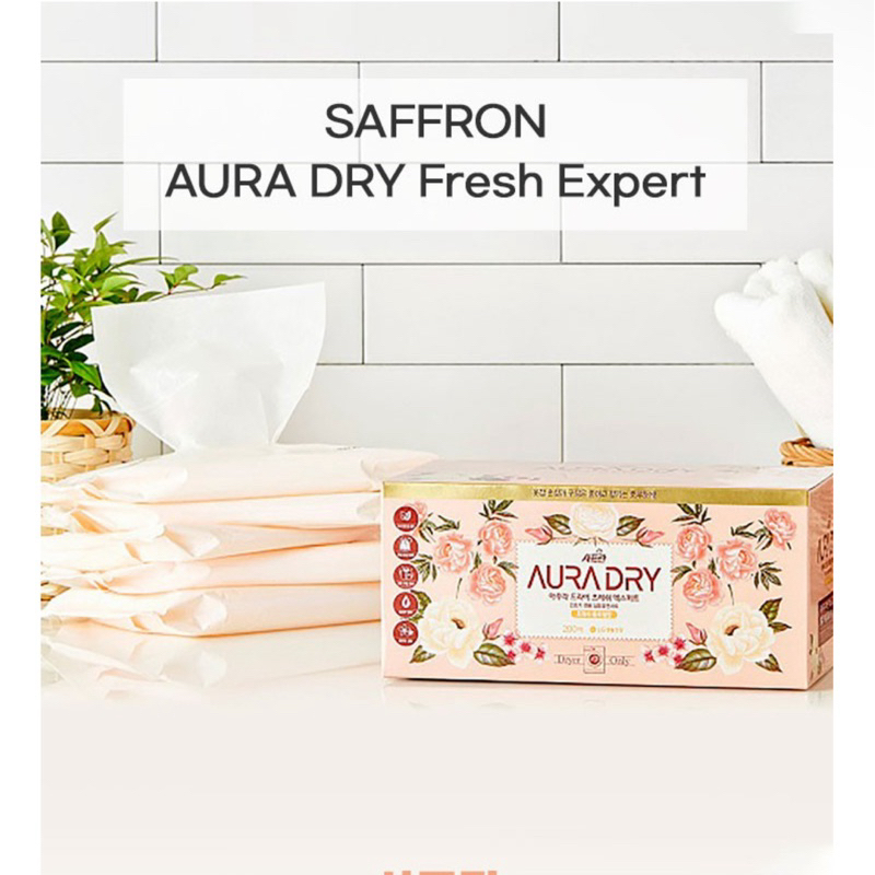 [ ตากผ้าไม่แห้ง] แผ่นหอม สำหรับอบรมผ้า Aura Dry Sheet กลิ่น Fresh Expert