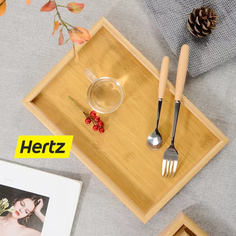 Hertz Cafe ถาดไม้ไผ่ ทรงสี่เหลี่ยมผืนผ้า สไตล์ญี่ปุ่น เรียบง่าย สําหรับร้านอาหาร บ้าน