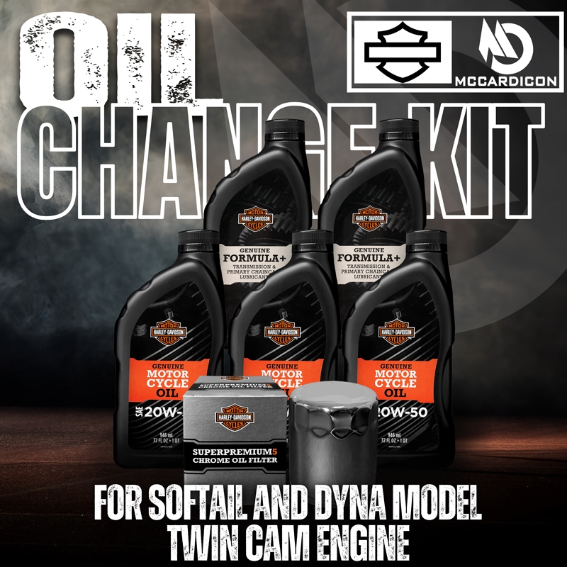 ชุดเปลี่ยนถ่าย น้ำมันเครื่อง (Oil Change Kit) สำหรับ ฮาเลย์ เดวิดสัน ซอฟต์เทลและไดน่า *แถมโอริง*