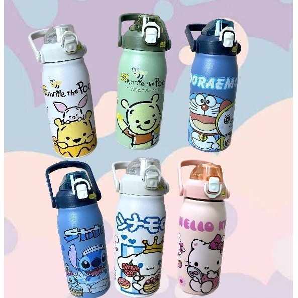 แก้วน้ำเก้บความเย็นการ์ตูน 1200ML