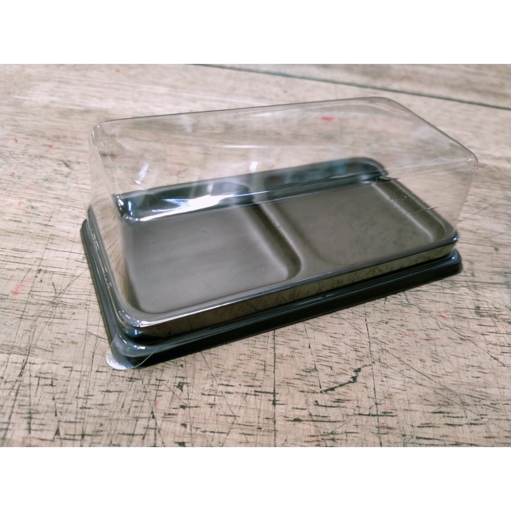 กล่องใส E-123 ฐานน้ำตาล จำนวน50ใบ/แพ็ค