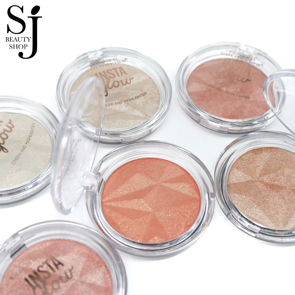 Tanako ColorKiss Highlighter Powder ไฮไลท์ชิมเมอร์ 6สี เนื้อเนียนละเอียด ให้ผิวโกลว์เป็นประกาย