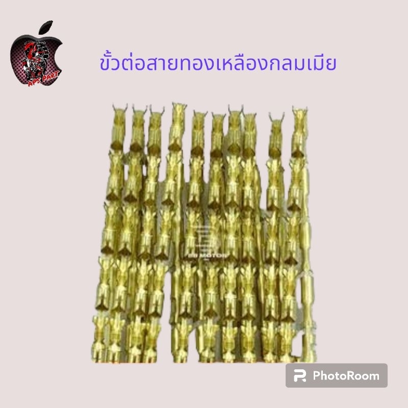 หางปลาทองเหลือง แบบผู้และแบบเมีย/ขั้วต่อสายไฟ /ขั้วหางปลาทองเหลือง บรรจุ1ถุง 50 ชิ้น