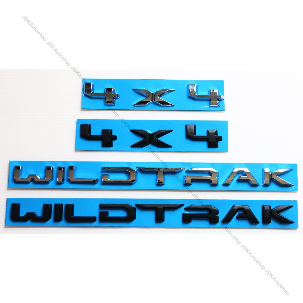 โลโก้ WILDTRAK ไวล์ดแทรค 4X4 ตัวอักษรนูน ติดฝากระบะท้ายสำหรับ Next Gen RANGER 2022 2023 เน็กซ์ เจเนอเรชั่น เรนเจอร์ เน็ก