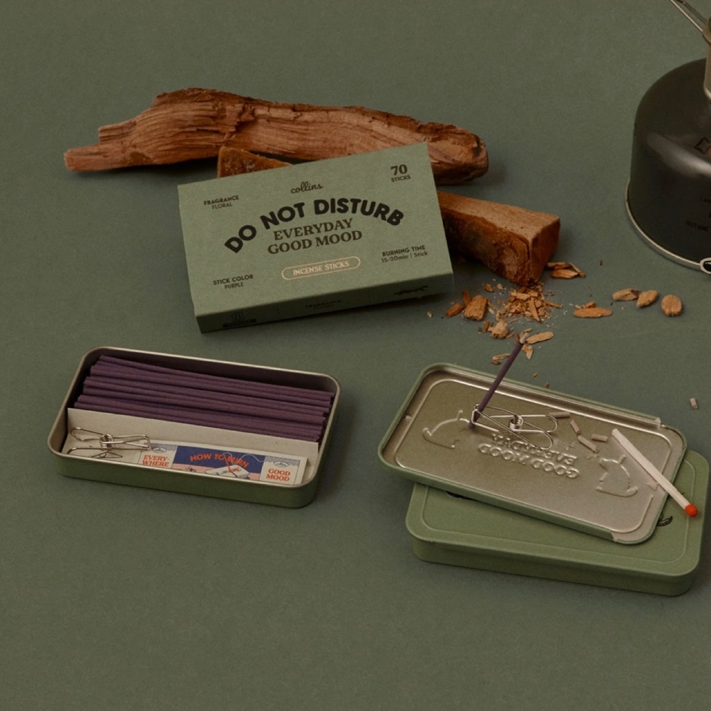 (พร้อมส่ง) EVERYDAY GOOD MOOD INCENSE STICKS ธูปหอม เกาหลี แบรนด์ Collins Life เซ็ท 70 ก้าน พร้อมกล่องอลูมิเนียม