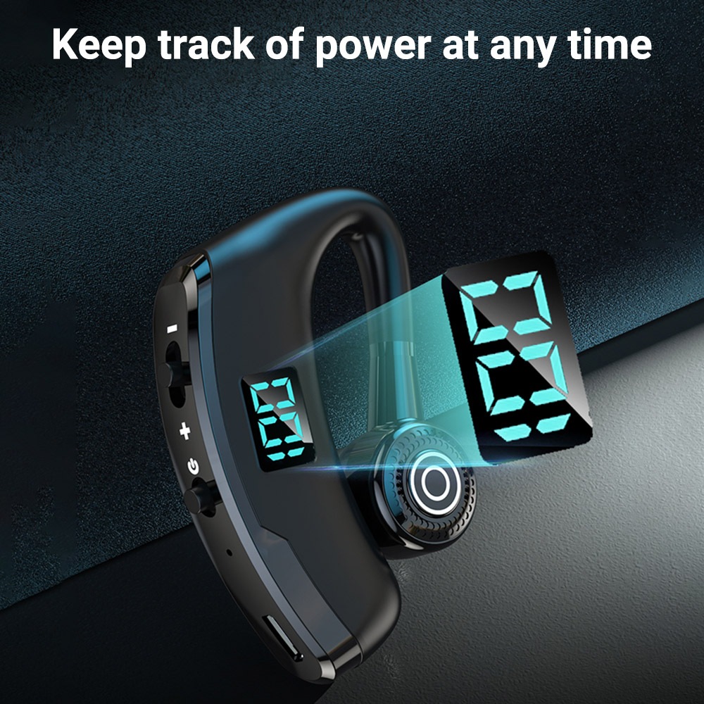 V9 บลูทูธไร้สายแบบแฮนด์ฟรี หูฟังบลูทูธ การควบคุมเสียงรบกวน ไร้สาย Bluetooth ชุดหูฟังพร้อมไมโครโฟนสำหรับไดร์เวอร์กีฬา