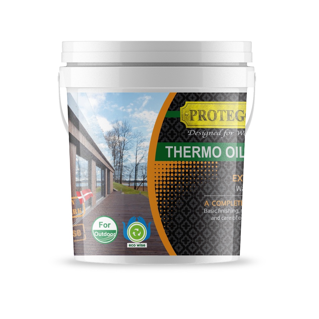 สีทาไม้ สีย้อมไม้โปรเทโก้ PROTEGO Thermo Oil WB Natural / Colour สีทาไม้สูตรน้ำ สำหรับงานภายนอก