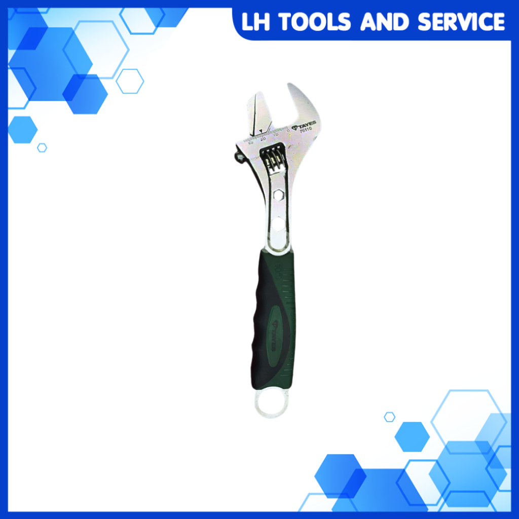 ประแจปากเลื่อนด้ามจับหุ้มยาง ขนาด200-300mm กุญแจเลื่อน ประแจเลื่อนอเนกประสงค์ (รหัส TC76108-76112)