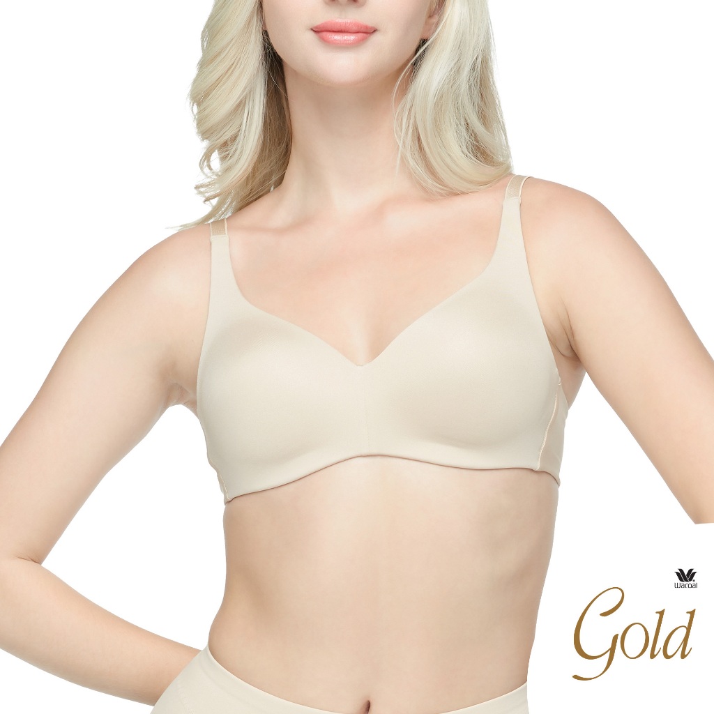 Wacoal Gold บราเพื่อสุขภาพแบบไร้โครง เนื้อผ้านุ่มสบาย รุ่น WO1544 สีเนื้อ (NN)