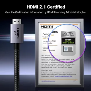 UGREEN รุ่น HD171 สาย HDMI 2.1 ผ่านการรับรอง 8K / 60Hz ยาว 1-5m สำหรับแล็ปท็อป, PC,อื่นๆ US