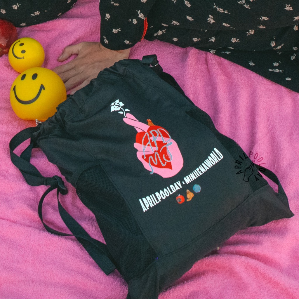 APRILPOOLDAY ESCAPE CLUB DRAWSTRING BACKPACK