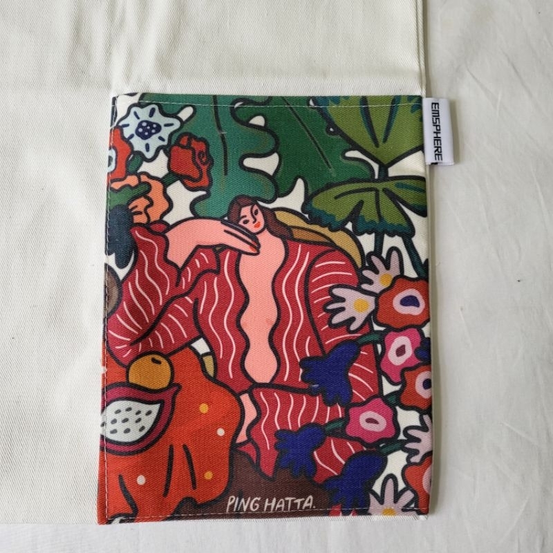 Ping Hatta Emsphere tote shopping bag กระเป๋าผ้า ลวดลายสวยงาม