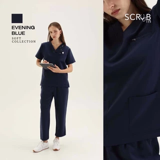 Scrub in | เสื้อ-กาเกงสครับ unisex สี Evening Blue รุ่น Soft