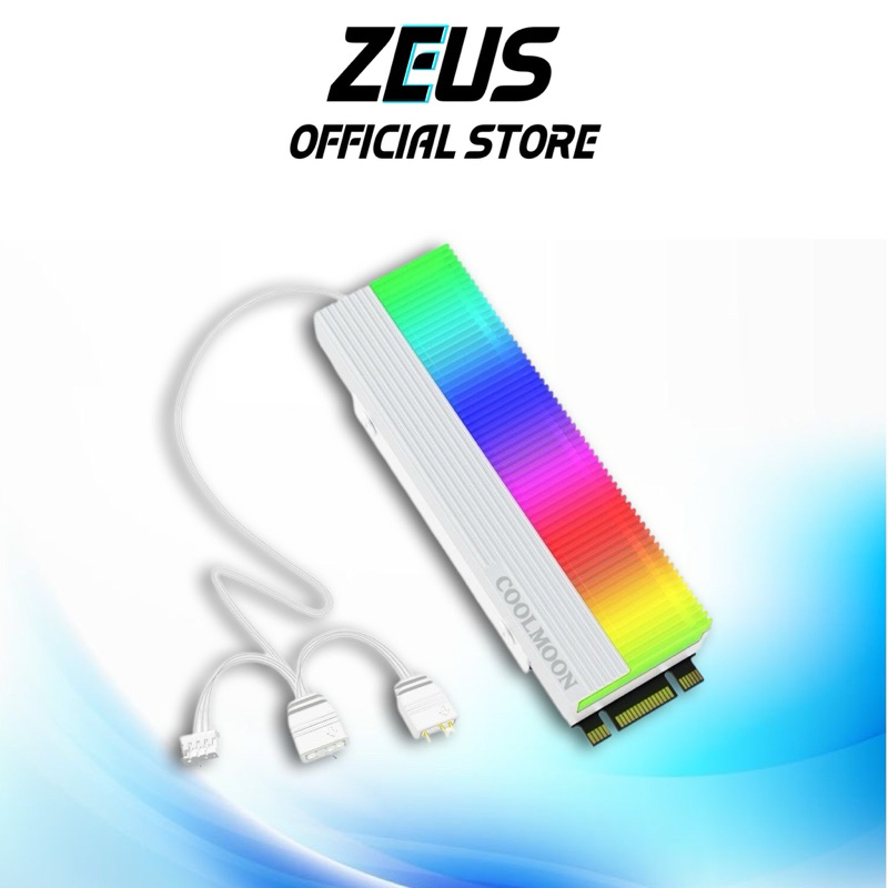 M.2 Heatsink RGB Coolmoon 5V 3pin / 4pin ฮีทซิงค์ระบายความร้อน หน่วยความจำคอมพิวเตอร์ ฮาร์ดดิสก์ SSD NvMe M.2 Key 2280