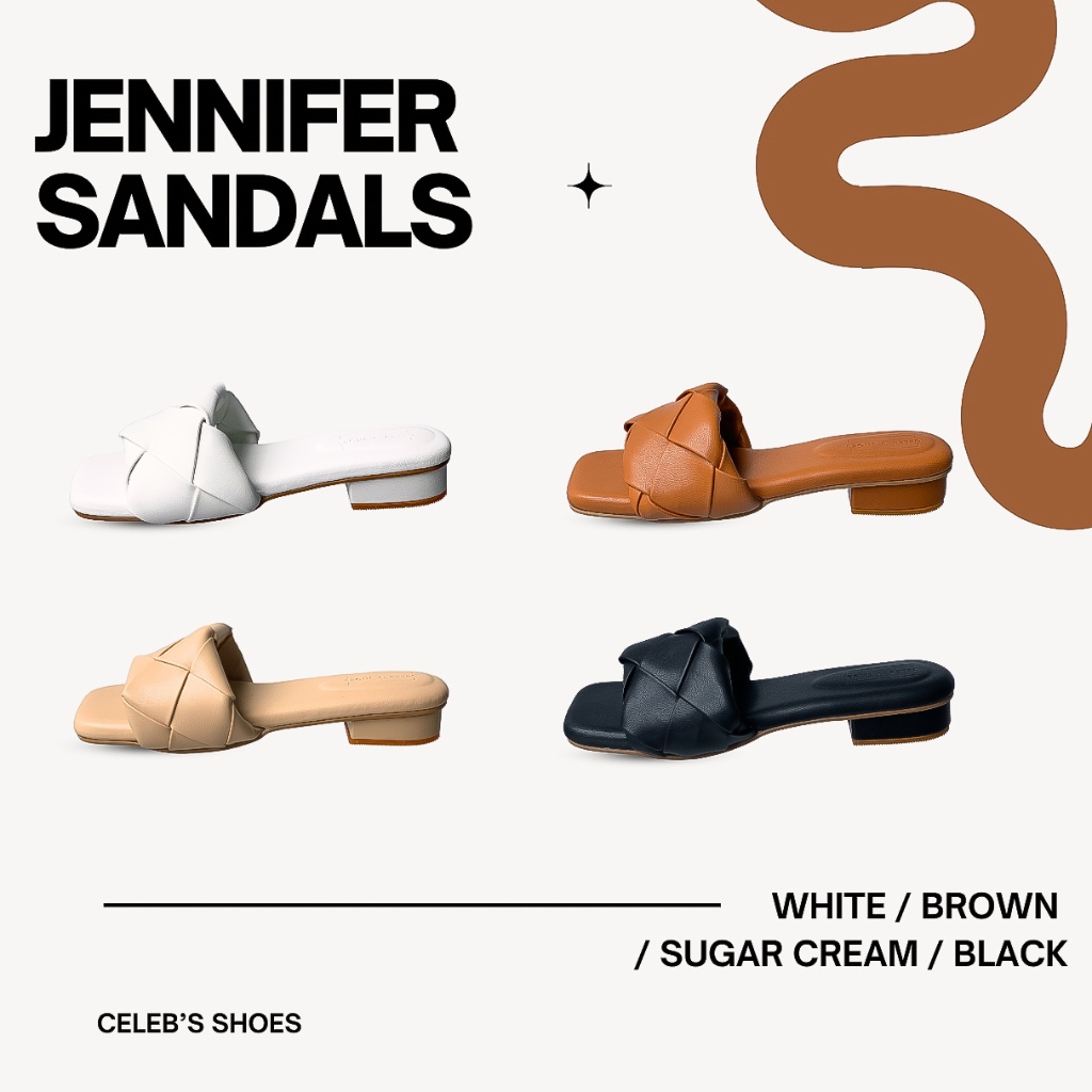 JENNIFER : Soft sandals White / Cream / Brown / Black