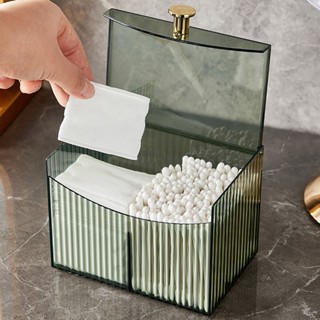 กล่องเก็บผ้าฝ้ายสำลี/ใสแต่งหน้ากล่องเก็บผ้าฝ้ายฝุ่นโต๊ะเครื่…