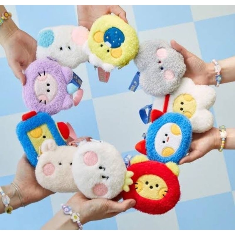 <พร้อมส่งในไทยและPRE> รอบลดราคา 20% Truz minini face plush pouch ~กระเป๋าคล้องมือขนปุย