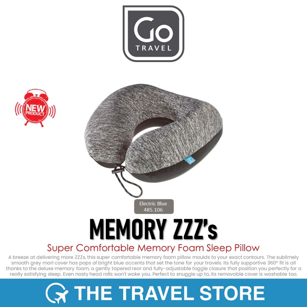 GO TRAVEL Memory ZZZs  Super Comfortable Memory Foam Sleep Pillow (485.106) หมอนรองคอ