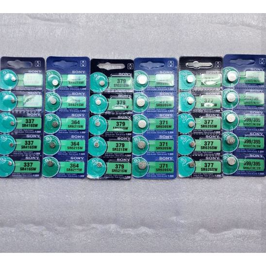 ถ่านกระดุม SONY Batteries นาฬิกาข้อมือ 1.55V 337 SR416SW 364 SR621SW 371 SR920SW 377 SR626SW 379 SR5