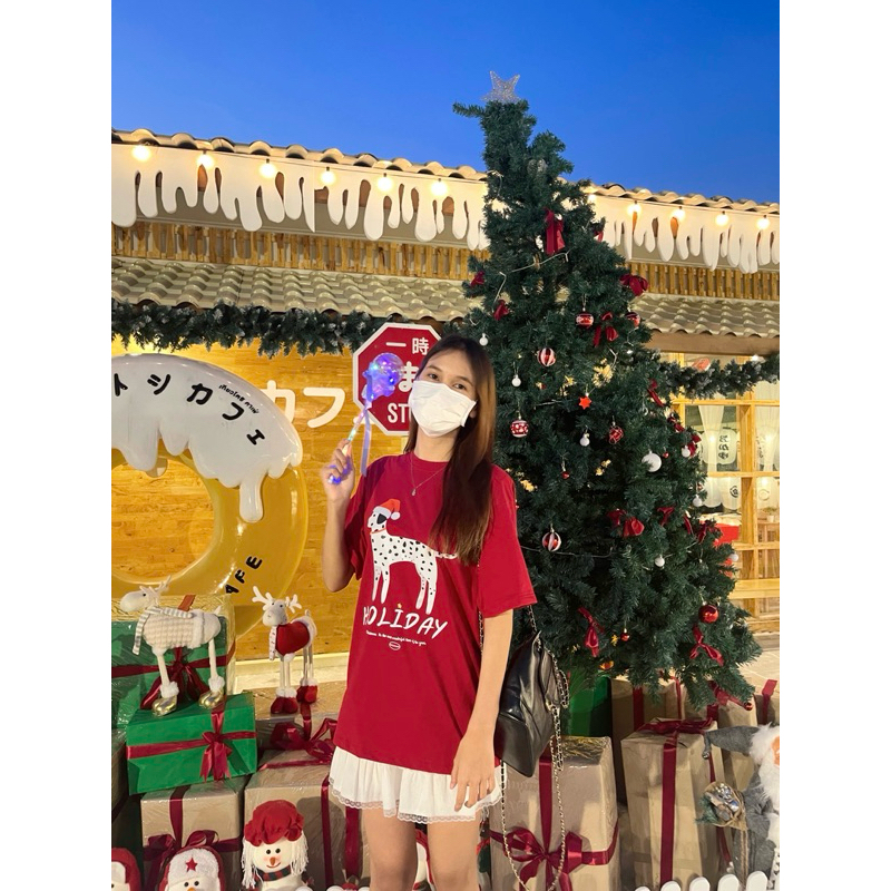 เสื้อยืดโอเวอร์ไซส์ Holiday คอลใหม่คริสต์มาส