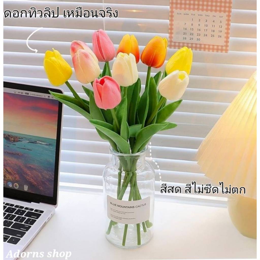 ดอกทิวลิป (มีหลายสี) ดอกไม้น่ารัก ดอกไม้มินิมอล ดอกไม้ให้คนรัก(พร้อมส่ง) Flower(YJX)